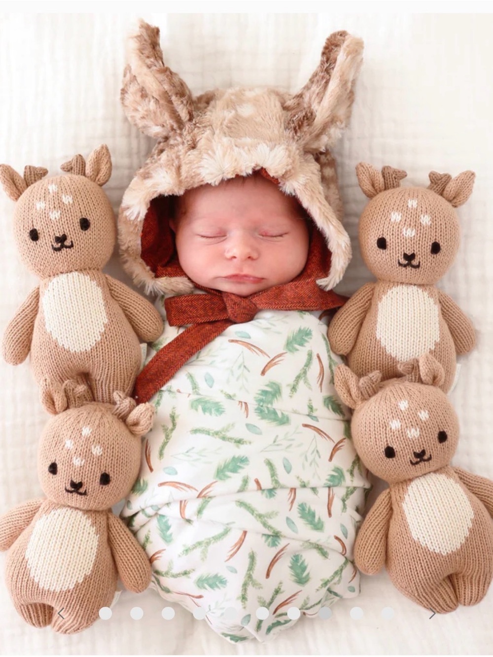 Plush Knit Deer Stuffed Animal - Brown - Picture 8 of 8